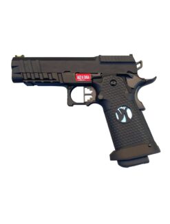 Armorer Works Custom Black Ace Hi-Capa GBBP with RMR Plate (Full Black Slide - Black Frame - Black Barrel - AW-HX2602)