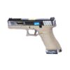 WE Custom 17 Pistol TAN (Silver Slide and Gold Barrel)
