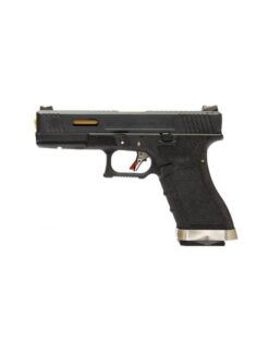 WE Custom 17 Series Pistol BLACK (Black Slide and Gold Barrel)
