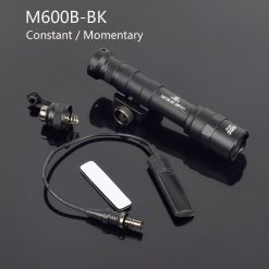Tactical Flashlight M600 with pressure switch - BLK
