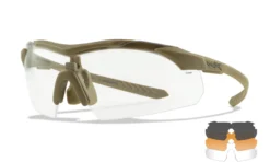 Wiley X VAPOR COMM 2.5 Shields Grey/Clear/Light Rust W/Matte Tan Frames