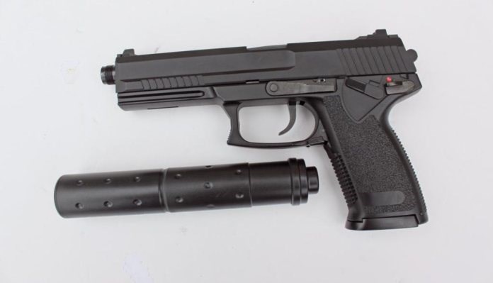 HFC 23 Socom Gas Pistol With Silencer