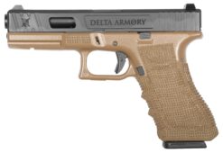 Delta Armory airsoft pistol P02 GBB Green Gas Tan