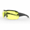 Edge Eyewear Kabru - Black Frame with Black TPR/ Vapor Shield Yellow Lens