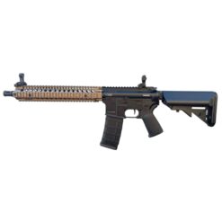 EMG x Daniel Defense DDM4 AEG rifle by Cyma, Dark Earth/Black – left-side full view