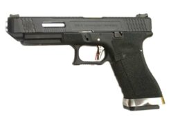 WE Custom 34 Series GBB Pistol (Black Slide and Silver Barrel - Black)