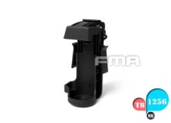 FMA Flash Bang Holster – left-side full view, black injection-moulded design with Molle attachment