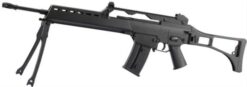 Jing Gong JG36E long AEG rifle with integrated bipod – left-side full view