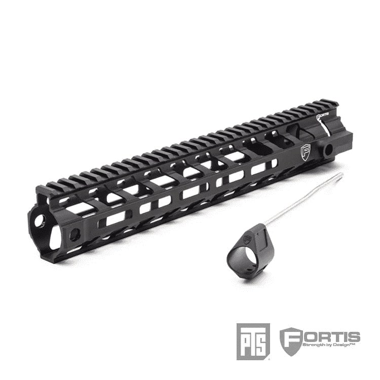 PTS Fortis REV II 12 inch M-LOK free float rail system – left-side full view