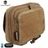 Emerson Gear Multi-purpose Admin Map Bag – left-side full view, coyote brown with MOLLE webbing
