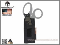 Emerson Gear Tactical Scissors Pouch – left-side full view, Multicam Black MOLLE