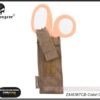 Emerson Gear Tactical Scissors Pouch – left-side full view, Coyote finish, MOLLE attachment