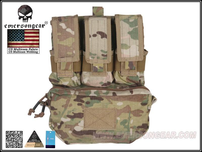 Emerson Gear Assault Back Panel – left-side full view, Multicam