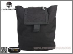 Emerson Gear Folding Dump Pouch Black – left-side full view