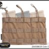 Emerson Gear 5.56 triple magazine pouch Coyote Brown – left-side full view