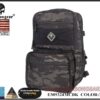 Emerson Gear D3 Purpose Bag Multicam Black – left-side full view with shoulder straps and MOLLE panels