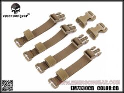Emerson Gear Chest Rig to Vest Adapter Kit – Coyote – full frontal view with MOLLE webbing and side release buckles