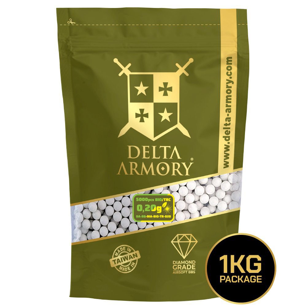 Delta Armory 0.20g Diamond BIO Tracer BBs – Green airsoft image 5