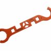 EPES Hardox AR15 multi-tool barrel wrench – full view orange finish
