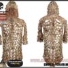 Emerson Gear Light-Weight Assault Ghillie Multicam – left-side full view with elasticated hood and removable back panel