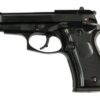 WE M84 Mini M92 Cheetah GBB pistol – left-side full view, black metal frame and slide