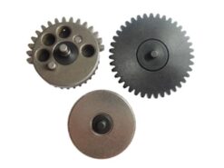 ZCI CNC Airsoft Gearset 18:1 – top-down view of assembled steel gears