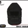 Emerson Molle Hydration Pouch 1.5L Black – front full view with MOLLE webbing and Velcro panel