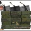 Emerson Triple Open Top Magazine Pouch Multicam Tropic – left-side full view