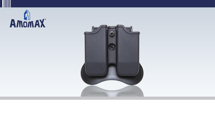 Ammomax Double G17 magazine pouch black – front view