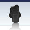 Amomax Browning Hi-Power holster – right-side full view, black paddle mount