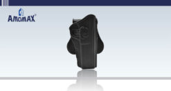 Amomax Browning Hi-Power holster – right-side full view, black paddle mount