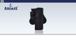 Ammomax CYMA CM.127 AEP holster – left-side paddle-mount full view, black