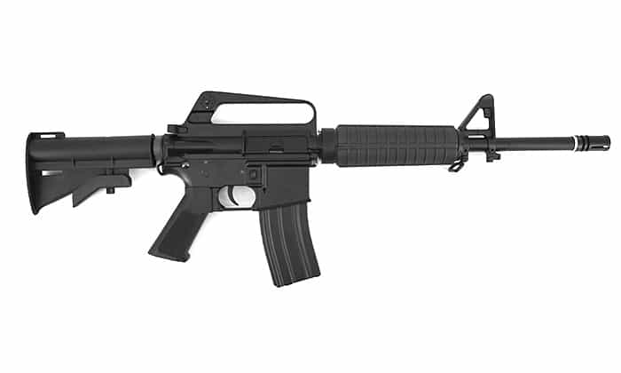E&C EC-329 M733 AEG submachine gun – left-side full view, metal body black