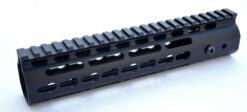 ZCI KeyMod CNC aluminium handguard 9 inch – left-side full view showing KeyMod slots and top Picatinny rail