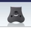 Amomax paddle holster attachment – black contoured design, left-side full view