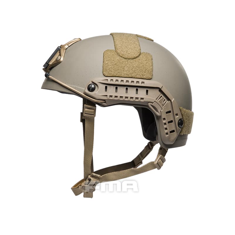FMA Fast Helmet Heavy Version L/XL Dark Earth – left-side full view