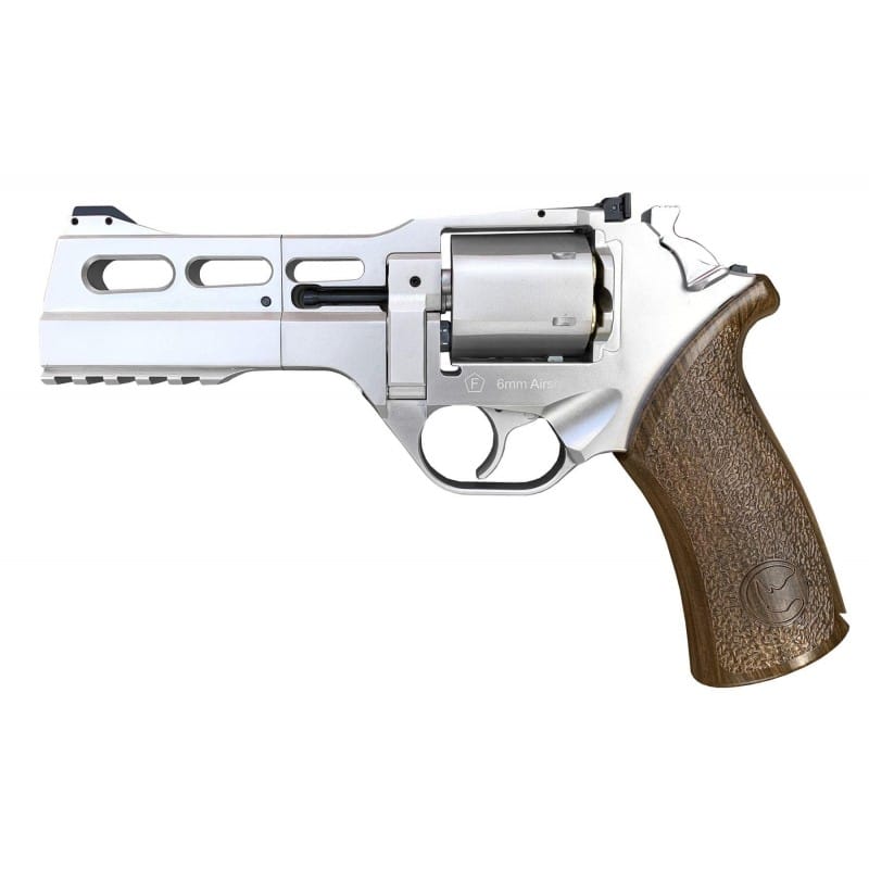 WE Chiappa Rhino 50DS Co2 revolver – left-side full view, silver finish