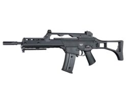 Jing Gong JG36K carbine AEG – left-side full view with folding stock deployed