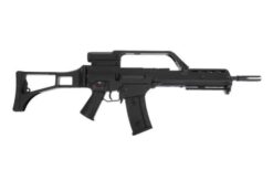 Jing Gong JG36K AEG rifle with 3x scope and folding stock – left-side full view