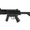 Jing Gong MP5K PDW AEG – left-side full view with folding stock extended