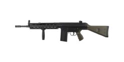 Jing Gong G3 RIS AEG rifle – left-side full view, OD green