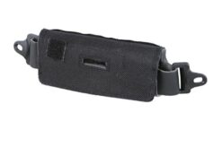 FMA Helmet Counterweight Pouch black – rear mounted on fast helmet with five 57g counterweights