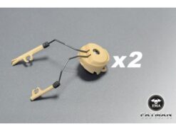 FMA PT Headset and Helmet Rail Adapter Set – left-side full view, tan finish