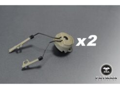 FMA PT headset and helmet rail adapter set – OD Green – left-side full view