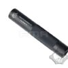 FMA 35×198mm Knights silencer – left-side full view, anodised aluminium with knurled surface