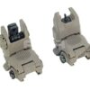 FMA FBUS Gen2 iron sights Dark Earth – left-side full view on Picatinny rail