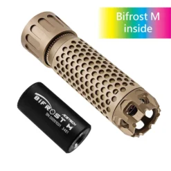Acetech Predator MKIII Bifrost M tracer unit – left-side full view, tan finish