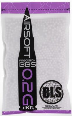 BLS 0.20G Precision Grade BBs 1KG – bag front view