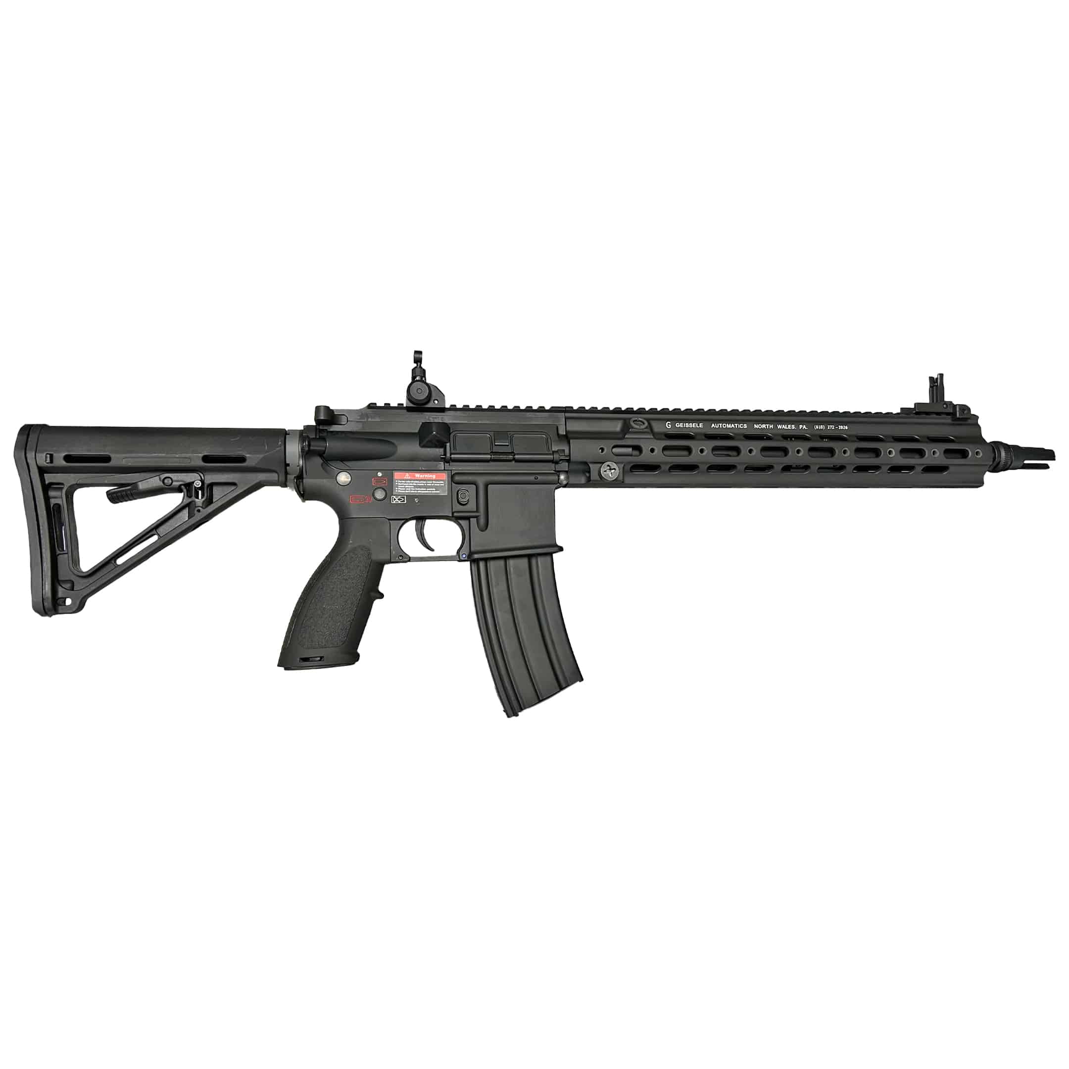 E&C 416 Custom AEG Rifle – Geissele Rail & Suppressor Black - view 2