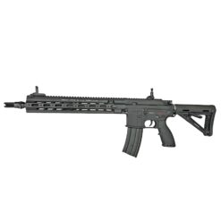 E&C 416 Custom AEG rifle – left-side full view with Geissele rail and suppressor